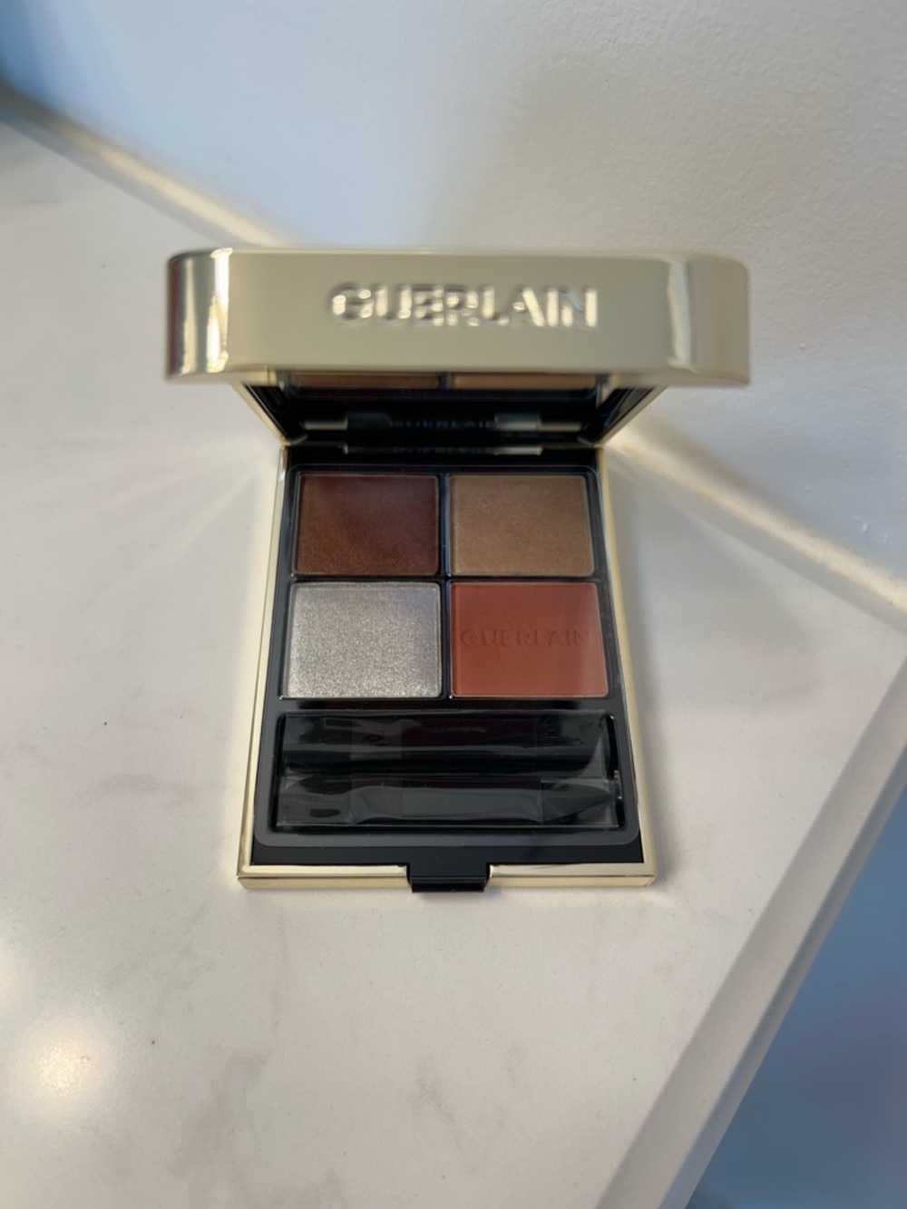 GUERLAIN Quad Eyeshadow Palette — Brown, Bronze, Silver, Terracotta